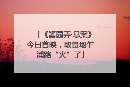 《酱园弄·悬案》今日首映，取景地乍浦路“火”了