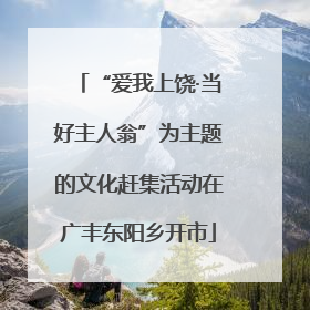 “爱我上饶·当好主人翁”为主题的文化赶集活动在广丰东阳乡开市