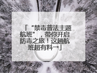 “禁毒普法主题航班”，带你开启防毒之旅！这趟航班超有料→