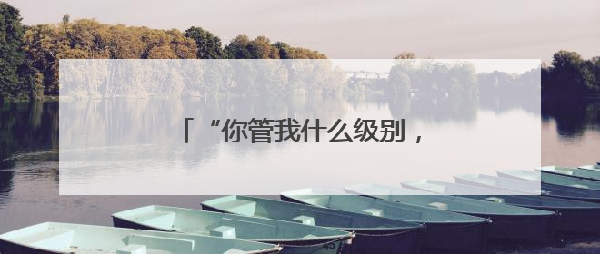 “你管我什么级别，我能抓你的级别！”
