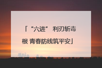 “六进” 利刃斩毒根 青春防线筑平安
