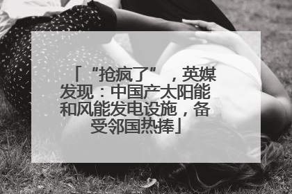 “抢疯了”，英媒发现：中国产太阳能和风能发电设施，备受邻国热捧