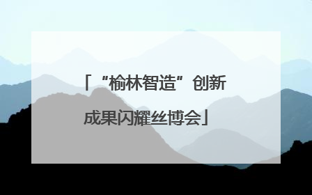 “榆林智造”创新成果闪耀丝博会
