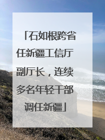 石如根跨省任新疆工信厅副厅长，连续多名年轻干部调任新疆