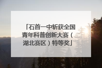 石首一中斩获全国青年科普创新大赛（湖北赛区）特等奖