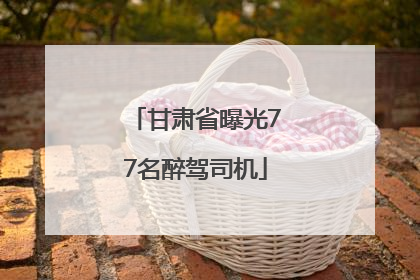 甘肃省曝光77名醉驾司机
