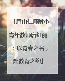 眉山仁师附小青年教师唐红丽：以青春之名，赴教育之约