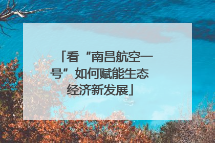 看“南昌航空一号”如何赋能生态经济新发展