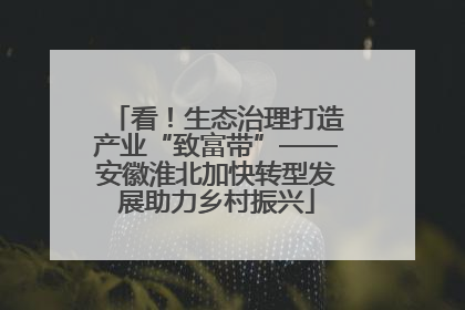 看！生态治理打造产业“致富带”——安徽淮北加快转型发展助力乡村振兴