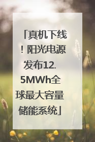 真机下线！阳光电源发布12.5MWh全球最大容量储能系统