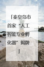 秦皇岛市首家“人工智能专业孵化器”揭牌