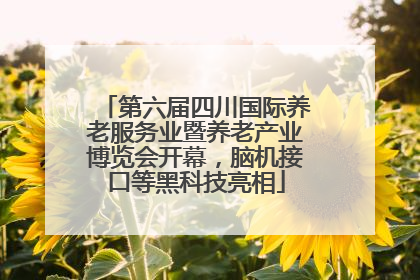 第六届四川国际养老服务业暨养老产业博览会开幕，脑机接口等黑科技亮相