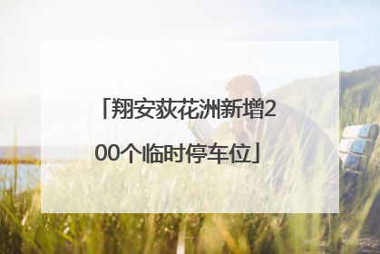 翔安荻花洲新增200个临时停车位