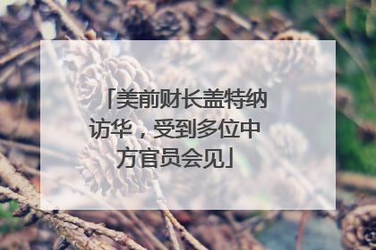 美前财长盖特纳访华，受到多位中方官员会见