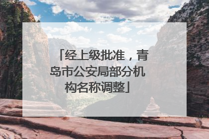 经上级批准，青岛市公安局部分机构名称调整