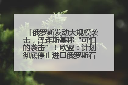 俄罗斯发动大规模袭击，泽连斯基称“可怕的袭击”！欧盟：计划彻底停止进口俄罗斯石油！油价飙涨