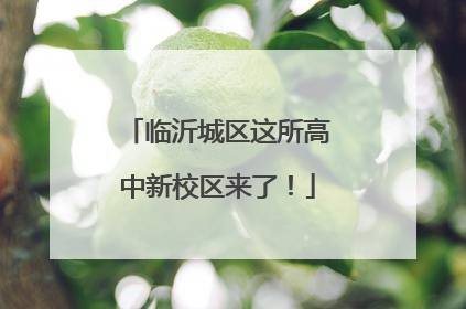 临沂城区这所高中新校区来了！