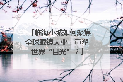 临海小城如何聚焦全球眼镜大业，重塑世界“目光”？