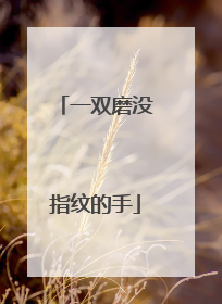 一双磨没指纹的手