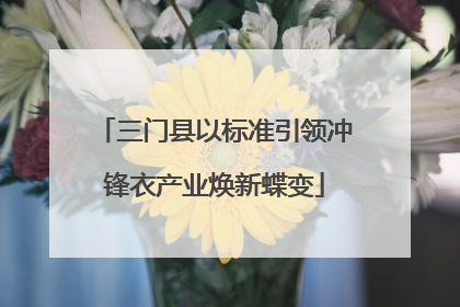 三门县以标准引领冲锋衣产业焕新蝶变