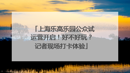 上海乐高乐园公众试运营开启！好不好玩？记者现场打卡体验