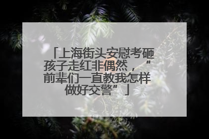 上海街头安慰考砸孩子走红非偶然，“前辈们一直教我怎样做好交警”