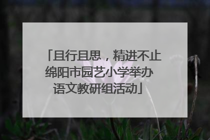 且行且思，精进不止 绵阳市园艺小学举办语文教研组活动
