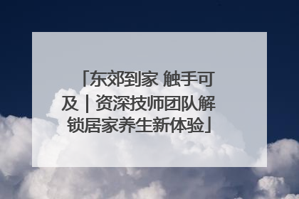 东郊到家 触手可及｜资深技师团队解锁居家养生新体验