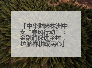 中华财险株洲中支“春风行动”：金融消保进乡村，护航春耕暖民心