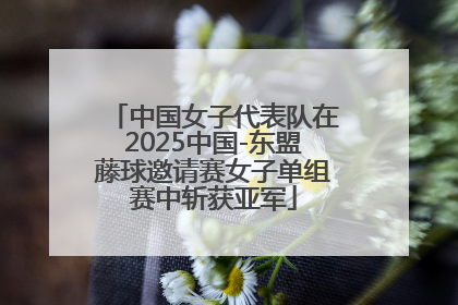 中国女子代表队在2025中国-东盟藤球邀请赛女子单组赛中斩获亚军