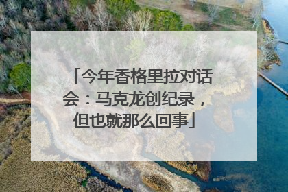 今年香格里拉对话会：马克龙创纪录，但也就那么回事