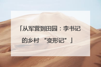 从军营到田园：李书记的乡村 “变形记”