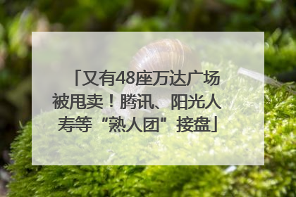 又有48座万达广场被甩卖！腾讯、阳光人寿等“熟人团”接盘
