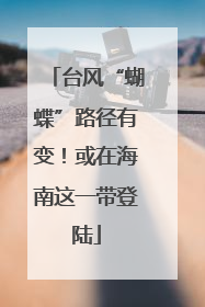 台风“蝴蝶”路径有变！或在海南这一带登陆