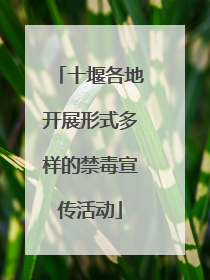 十堰各地开展形式多样的禁毒宣传活动
