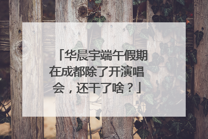华晨宇端午假期在成都除了开演唱会，还干了啥？