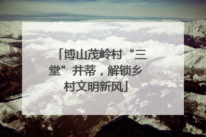 博山茂岭村“三堂”并蒂，解锁乡村文明新风
