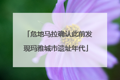 危地马拉确认此前发现玛雅城市遗址年代