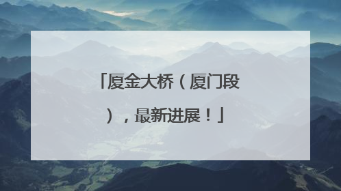 厦金大桥（厦门段），最新进展！