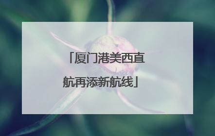 厦门港美西直航再添新航线