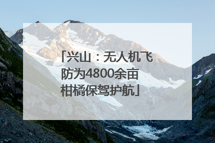 兴山：无人机飞防为4800余亩柑橘保驾护航