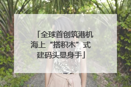 全球首创筑港机海上“搭积木”式建码头显身手
