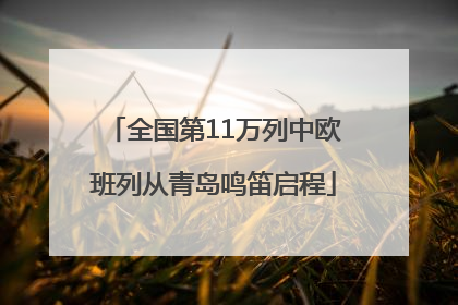 全国第11万列中欧班列从青岛鸣笛启程