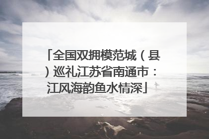 全国双拥模范城（县）巡礼江苏省南通市：江风海韵鱼水情深