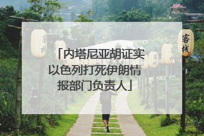 内塔尼亚胡证实以色列打死伊朗情报部门负责人