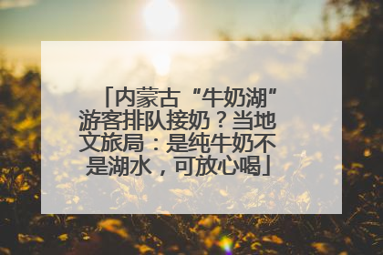 内蒙古“牛奶湖”游客排队接奶？当地文旅局：是纯牛奶不是湖水，可放心喝