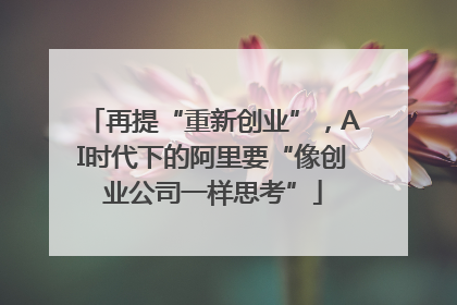 再提“重新创业”，AI时代下的阿里要“像创业公司一样思考”