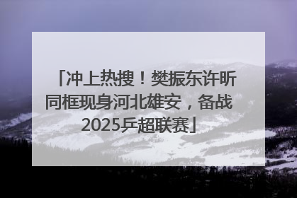 冲上热搜！樊振东许昕同框现身河北雄安，备战2025乒超联赛