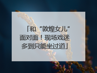 和“敦煌女儿”面对面！现场戏迷多到只能坐过道