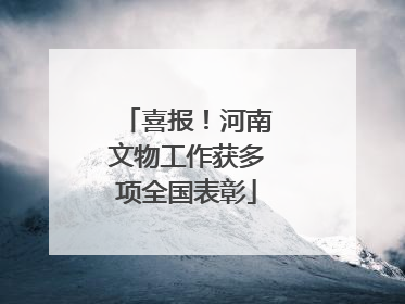 喜报！河南文物工作获多项全国表彰
